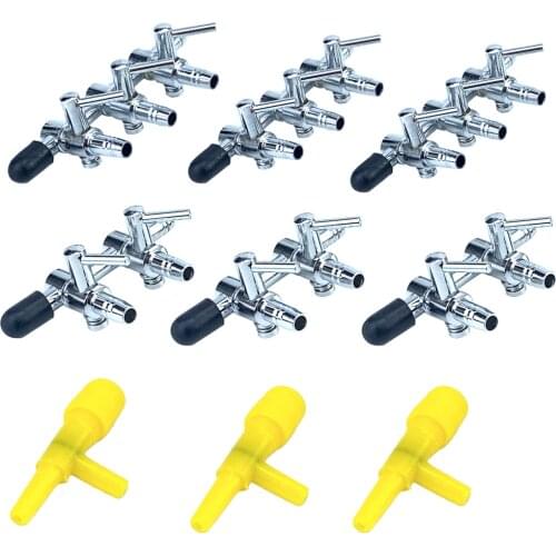 Stainless Steel Aquarium Air Flow Control Switch Valve Fish Tank Air Pump Flow Splitter Distributor Oxygen Pump Accessories