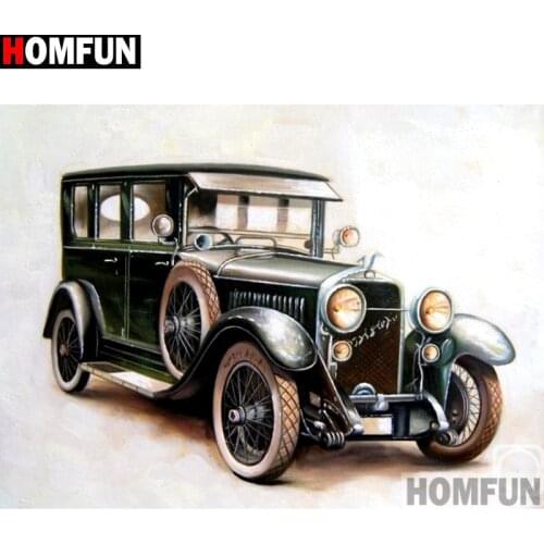 HOMFUN Full Square/Round Drill 5D DIY Diamond Painting "Car scenery" Embroidery Cross Stitch 5D Home Decor A14291