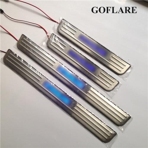 Led door sill guards strip For Toyota Prius NHW11 NHW10 1997-2001 2002 2003 illuminated scuff plates sills cover thresholds