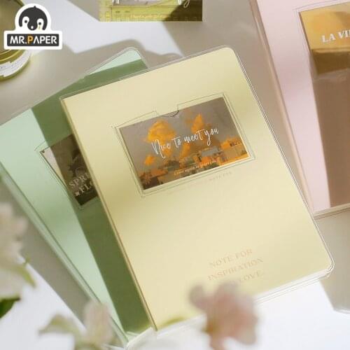 Mr.Paper 4 Designs 80 Pcs/Book Silent Poem Series Simplicity Creative Cute Anime Students Hand Account DIY Decor Coil Notebooks