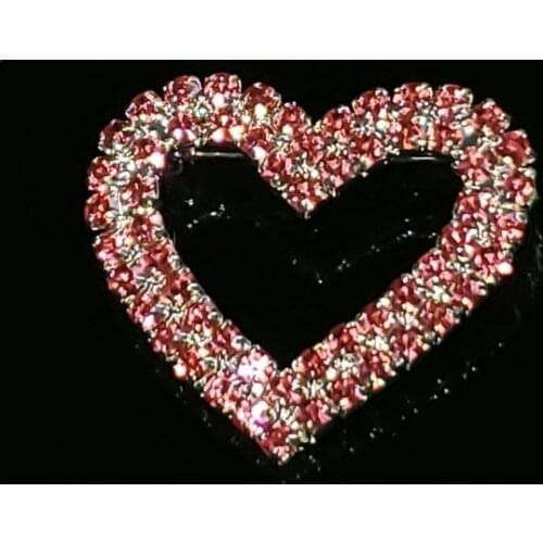 Rhinestone Handmade "Pink Heart" Lapel Pin Blingbling Crystal Jewelry&Accessories Unique Mary Kay Souvenir Gift WHOLESALE