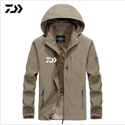 New Spring Autumn DAIWA Fishing Jacket Outdoor Sport Man Plus Size Waterproof Fishing Clothing Hooded Top Quality Fishing Shirts