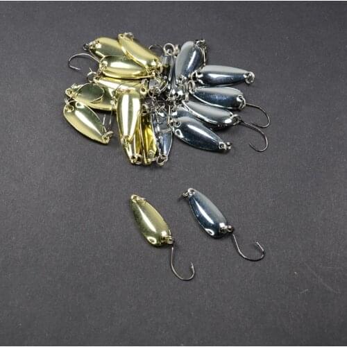 L002SN 10pcs/set Fishing Paillette Spoon Bait 2.5g 30mm Metal Fishing Lure With Single Hook Hard Bait Lures Spinner