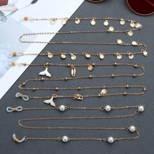 Metal Glasses Chains Fashion Star Pearls Decor Sunglasses Reading Glasses Holder Strap Cord Lanyard Eyewear Retainer Accessories