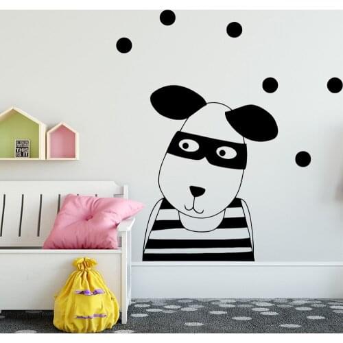 Cartoon Dog Wall Mural Removable Wall Decal For ChildrenS Room Decal Creative Stickers Babys Gift Wallpaper