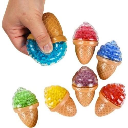Ice Cream Grape Ball Decompression Toy Squishy Stress Relief Squeeze Vent Ball ADHD Toy Gifts Random Color
