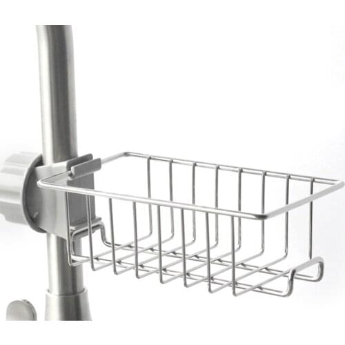 Stainless Steel Faucet Rack Kitchen Storage Shelf Sponge Dish Cloth Finishing Rack Drain Rack Pool Rag Storage Drain Dry Rack