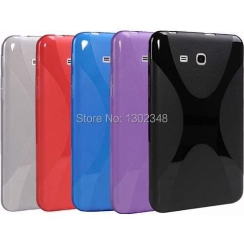 Anti-skid Matte X Line Soft Silicon Rubber TPU Gel Skin Cover Funda Case For Samsung Galaxy Tab 3 Lite 7.0 T110 T111 T113 T116