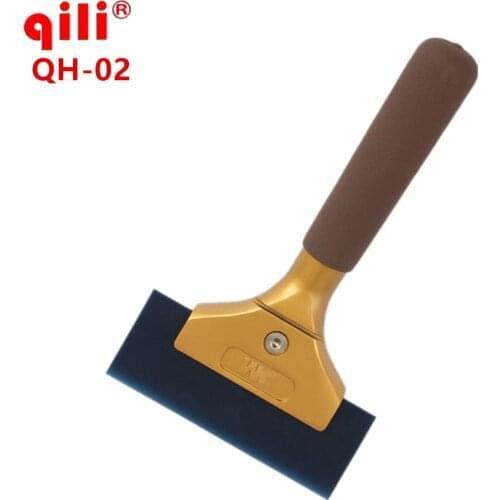 QH-02 Squeegee Rubber Aluminum Long handle scraper tools with Blue Max Rubber blades Imported Pro Power Squeegee