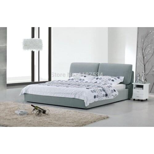 Modern bedroom furniture luxury bedroom furniture bed frame king size bed fabric double soft bed E605