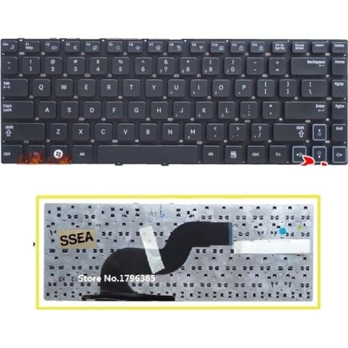 SSEA New US Keyboard For Samsung RV411 RC410 RV409 RV415 RC420 RV420 E3420 E3415 laptop black keyboard no frame