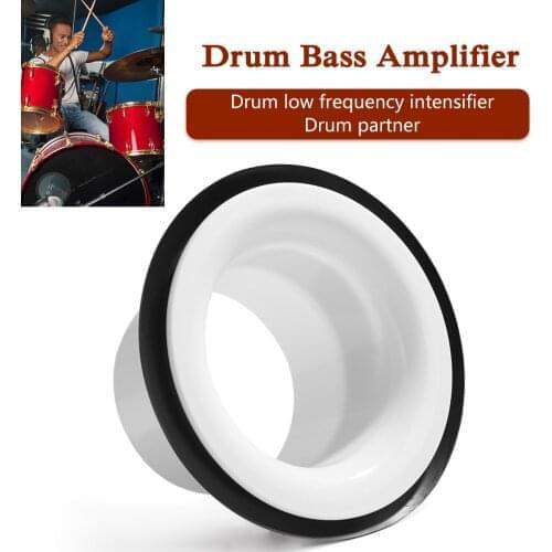 Drum Bass Loudspeaker with Ring Sticker Drum Bass Voice Sound Amplifier Intensifier Percussion Instrument Accessories