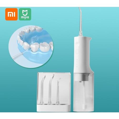 XIAOMI Mijia Smart Electric Oral Irrigator IPX7 Waterfroof Dental Water Jet Flosser 4 Modes Oral Cleaning W/4 NozzlesMemory