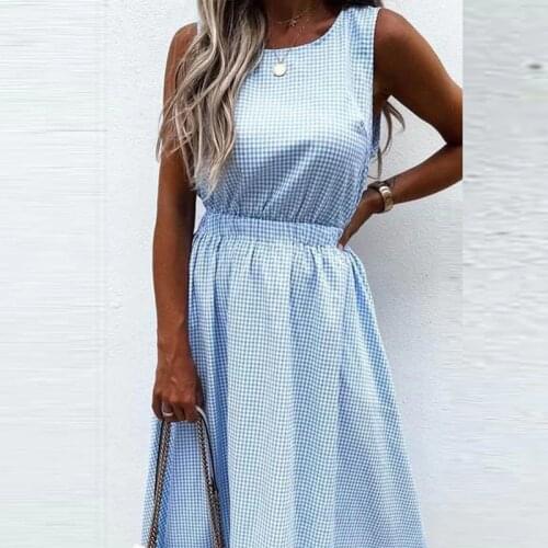 UNIBLU Summer Dresses In A Cage
