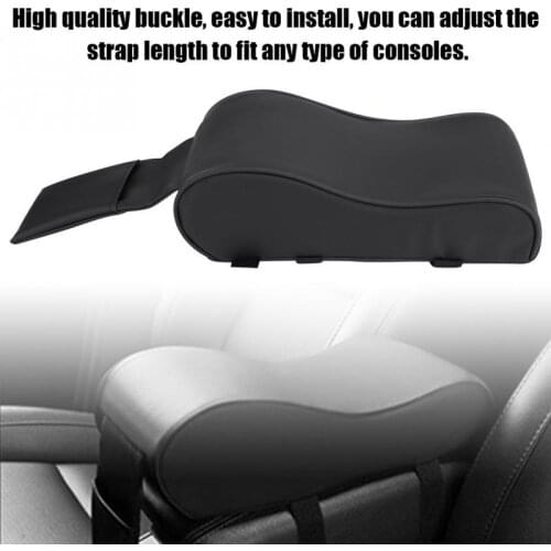 Universal Leather Car Armrest Pad Memory Foam Auto Cushion Mat Covers Auto Center Console Arm Rest Seat with Cell Phone Pocket