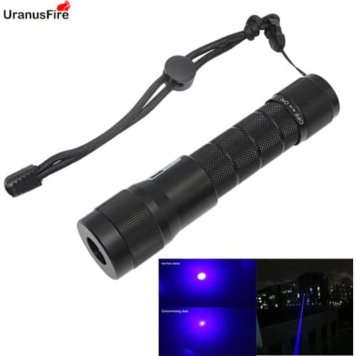 Uranusfire Blue Laser Scuba Dive Light Portable Flashlight Torch Underwater 100M Waterproof IP68 Laser LED Diving Flashlight