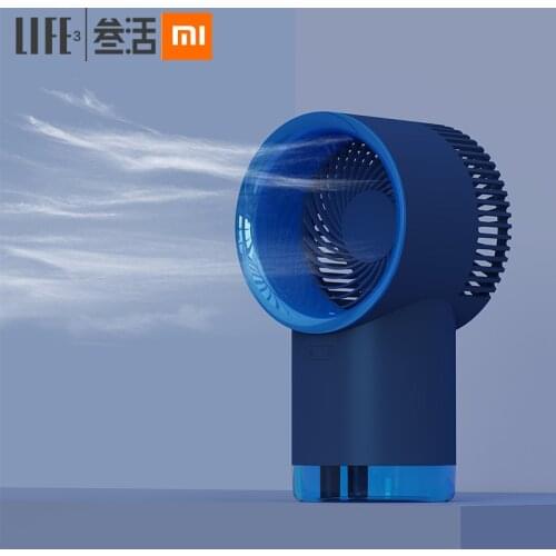 Xiaomi 2021 New Desktop Water Cooling Fan Multifunctional USB Mini Cooling Fan Spray Fan Silent 400ml Water Tank Humidifier