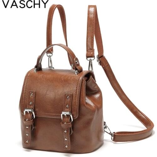 VASCHY 3 Ways Backpack Purse for Women Convertible Fashion Backpack Shoulder Bags Travel School Bag for Teenage Girls