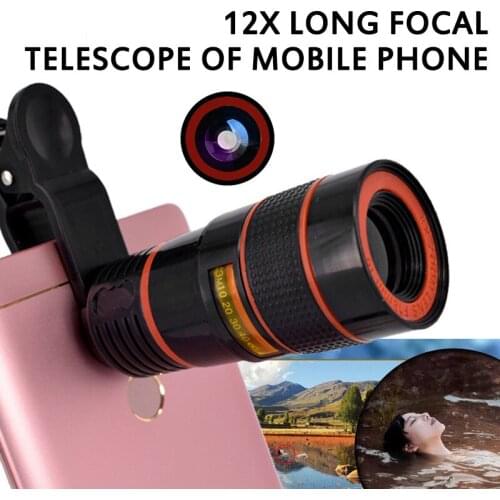 12x Zoom Optical Camera Telephoto HD Telescope Lens Holder For Mobile Phone Accessories Lens Telephoto For Iphone Xiaomi