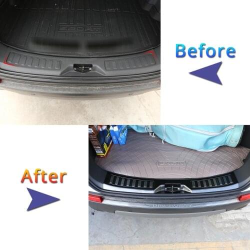 2 Color Black/Silver Stainless Steel Rear Bumper Guard Trim For Land Rover Discovery Sport L550 2020 Car Exterior Accessories