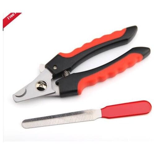 2pcs/lot Pet Nail Clipper Dog Safety blade Cat Claw Clippers Trimmer Scissors Grooming Cutters File