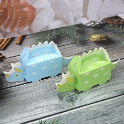 10pcs/lot Dinosaur Party Candy Box Baby Shower Dinosaurio Box Happy Birthday Party Decorations Packaging Box Bachelor Party