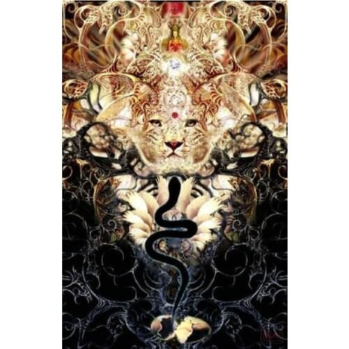 Diamond Painting Fantasy religious snake and tiger Cross Stitch Kit Diamonds Embroidery Drill Home Decoration Children Gift