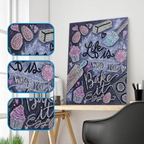 English Partial Special Shaped Diamond Painting DIY Crystal Embroidery 5D Diamond Cross Stitch Kits Home Decoration Gifts