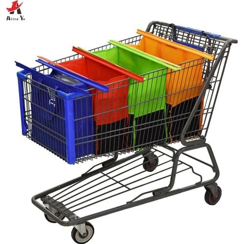 Attra-Yo Hot Sale 4PCS/Set Shopping Cart Trolley Bags Foldable Reusable Grocery Shopping Bag Eco Supermarket Bag Bolsas