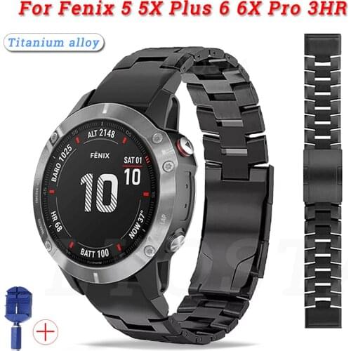22mm 26mm Quick Release Watch Band Titanium Alloy Wristband Strap Accessory For Garmin Fenix 6 6X Pro 5 5X Plus 935 3HR Bracelet