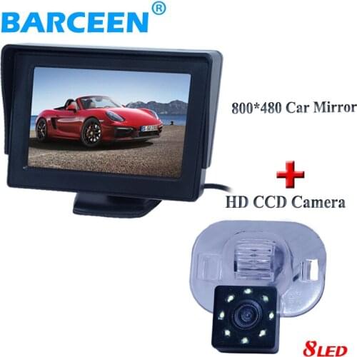 Colorful ccd car reversing camera 8 led parking line+TFT wire car reserve monitor for KIA FORTE for Hyundai Verna Sloaris Sedan