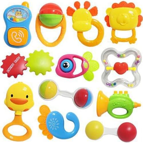 Children Baby Silicone Cartoon Animal Teethers Rattles Training Toys Kids Safety for Infant Teething Newborn