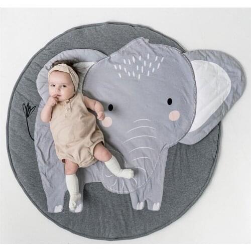 Baby Play Mat Toys Cotton Newborn Infant Crawling Pad Animal Blanket Round Carpet Floor Rug Kids Children Room Nursery Decor