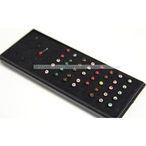 Nose Piercing Nose Ring For Girl Women Free Shipping 120pcs/lot Oil Design Nose Stud Bone