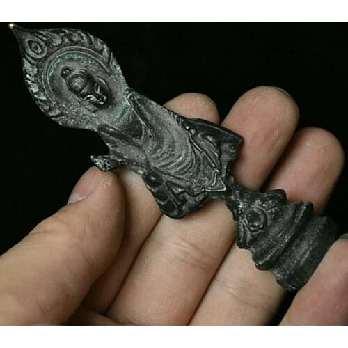 Collect Old China Buddhism Bronze Kwan-Yin Guan Yin Boddhisattva Goddess Statue Statues for Decoration Collection Ornaments