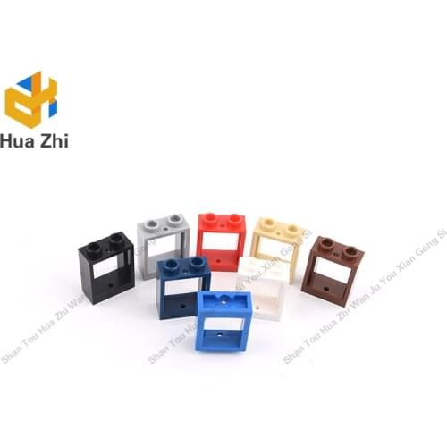 10PCS 60592 Window 1 x 2 x 2 Flat Front Building Blocks Parts MOC DIY Education Build Toys Brick