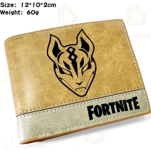 Fortnite PU Wallet Men Coin Purse Money Clip Fornite Game Peripheral Id Card Holder Bag Double Fold Large Capacity Wallets Toys