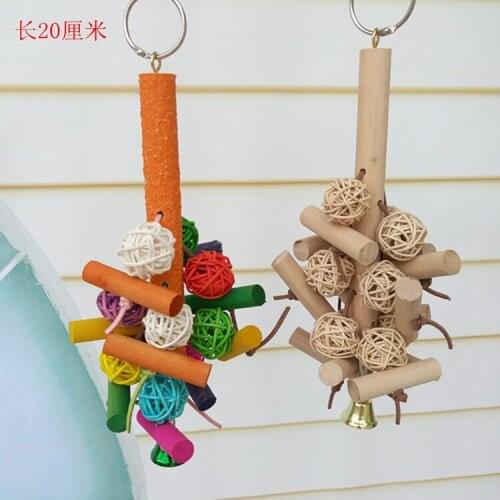LHXMAS Pet Products Parrot Supplies Toy Bird Vine Ball Bite Toy Parrot Molar Toy Swing Stand Ladder
