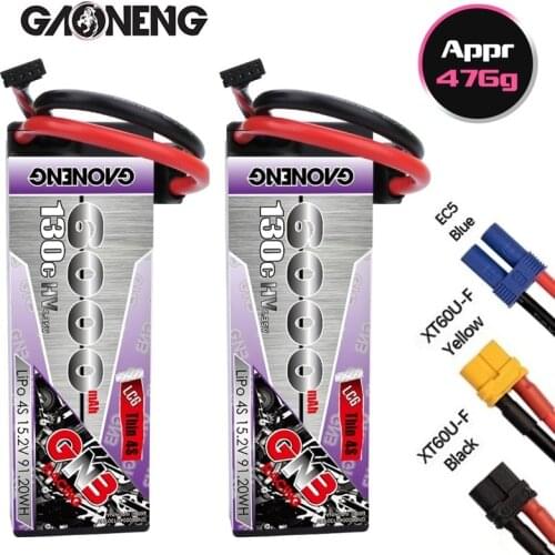GAONENG GNB 15.2V 6000mAh 130C/260C LiPo Battery For Remote Control Car Racing Spare Parts With Shell Upgrade LiHV 4S Battery
