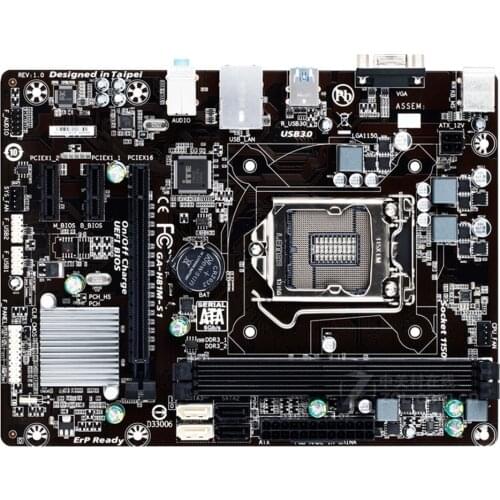 For GIGABYTE GA-H81M-S1 Desktop Motherboard H81 Socket LGA 1150 i3 i5 i7 DDR3 16G Micro-ATX UEFI BIOS Original Used Mainboard