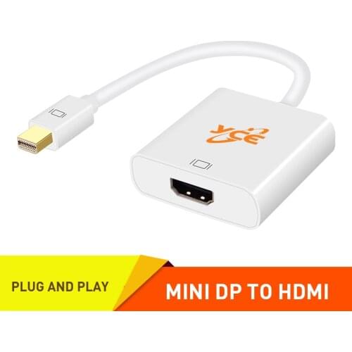 Mini DP to HDMI Adapter 4K 60HZ HD Cable Minifit Converter Portable Adaptador Male to Female MiniDP Interface Laptop Accessories
