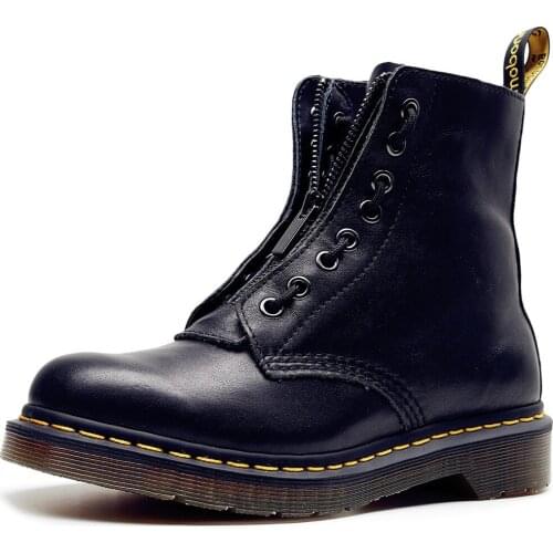 Fashion Retro Womens Martin Boots Thick Womens Short Boots Winter Womens Leisure Motorcycle Boots Increased Botas De Mujer