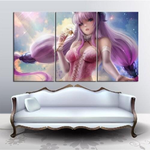 Home Decor Modular Canvas Picture 3 Miss Kobayashis Dragon Maid Anime Kanna Kamui painting living room Poster Home wall Canvas