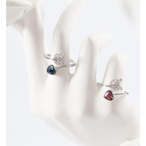 LANFLORA new fashion lovely crystal ring women open ring for birthday party gift foreign trade bulk wholesale ring