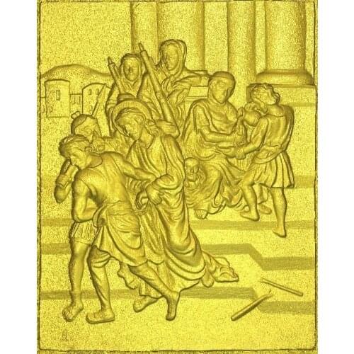 New 3d model relief for cnc in RLF file format 1_from_14_Jesus all scenes way of the cross