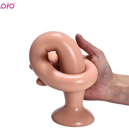OLO Big long vagina dick butt plug anal dildo anus masturbator dilator prostate massager anal erotic sex toys for men woman gay