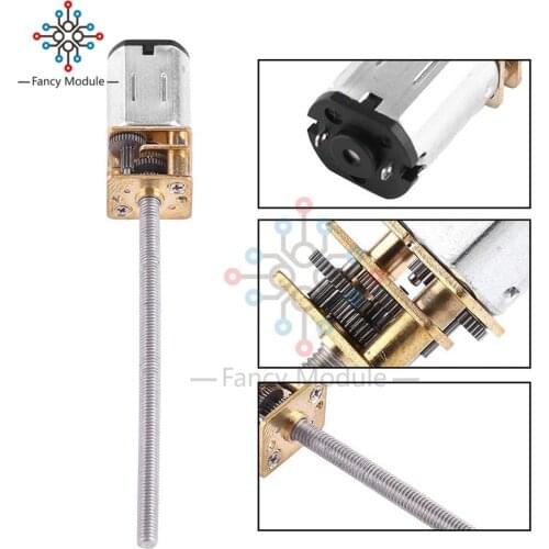 Diymore DC 3V/6V/12V GA12-N20 M3*55 Gear Motor with Long M355MM Lead Screw Thread Output Shaft 100RPM Reduction Gear Motor