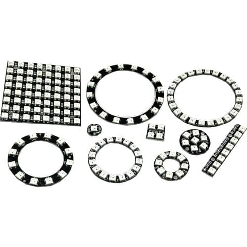 RGB LED Ring 1 3 4 7 8 12 16 24 32 Bits LEDs WS2812 5050 RGB LED Ring Lamp Light with Integrated Drivers