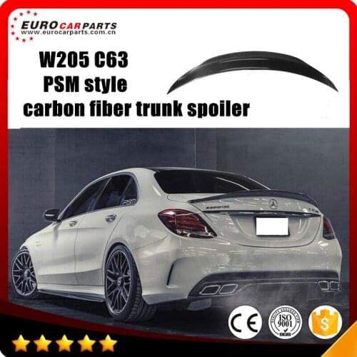 C63 PSM spoiler fit for C-class W205 C63 2014year up to P-style carbon fiber trunk spoiler for C63 14-16year