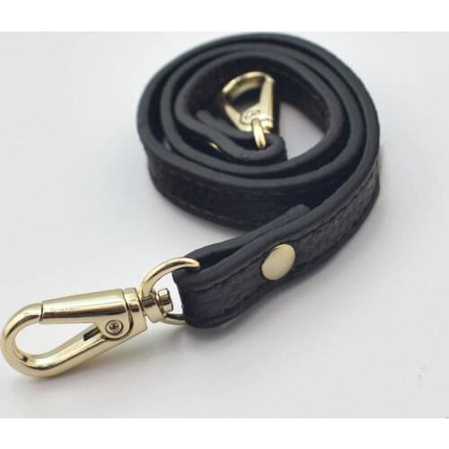 120cm Genuine Leather Bags Strap Detachable Handle Handmade Replacement Women Shoulder Bag Accessories Gold Buckle Belts Coffee